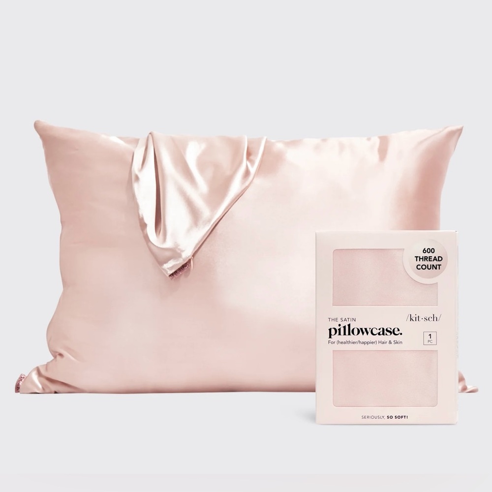 Kit Sch Satin Pillowcase in Blush - Fits Standard/Queen Size Pillow